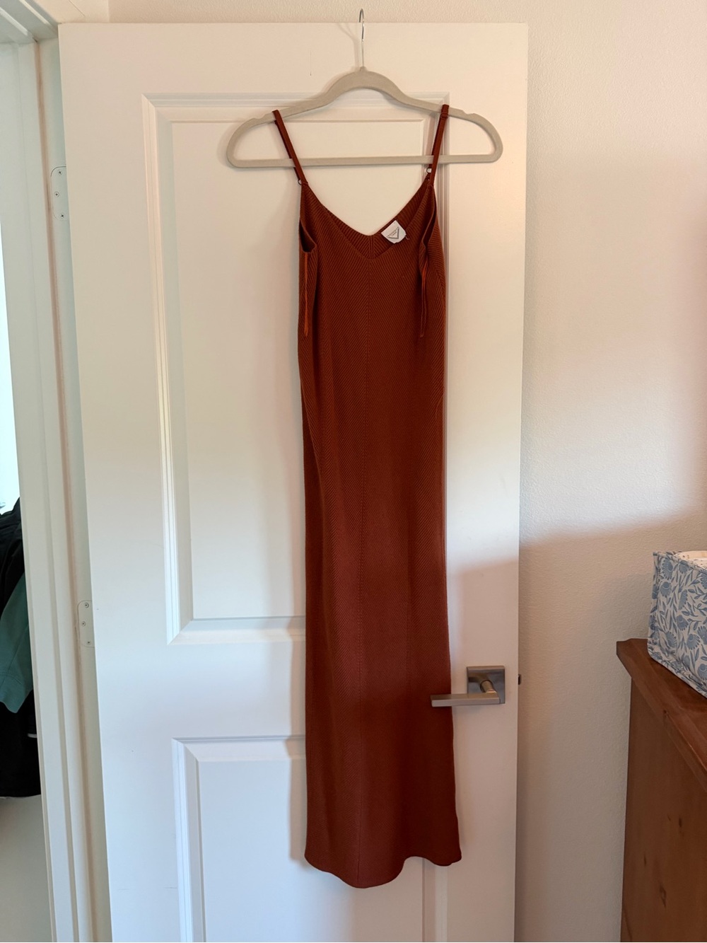 Women's Rust Slip Dress with Adjustable Straps